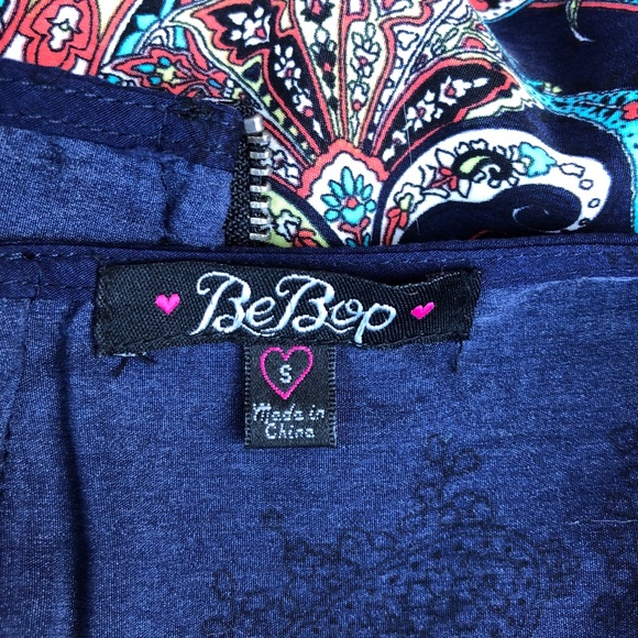 BeBop 3/4 Sleeve Paisley Print Multicolor Dress - Picture 8 of 8